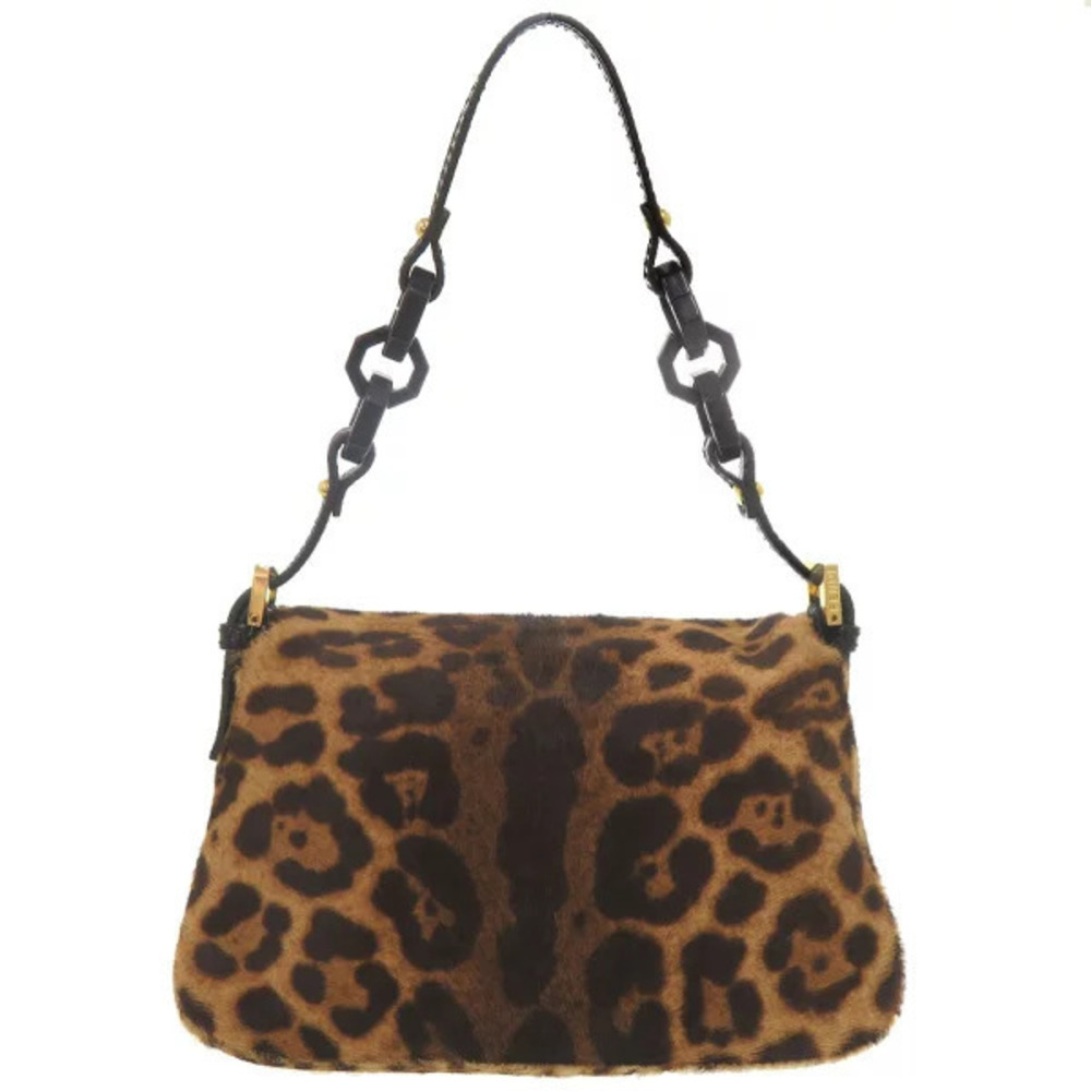 Fendi Mamma Baguette leopard calfskin brown 2way Shoulder Bag - Picture 3 of 10